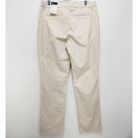 Lee chino pants Womens Relaxed Fit Straight Leg Mid Rise Size 14 Long beige - Picture 7 of 12